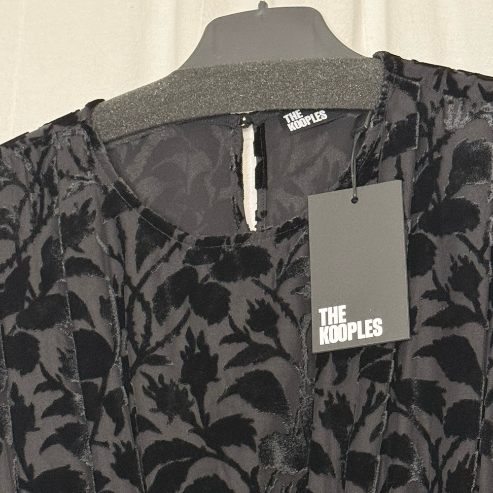 75% of Designer: The Kooples, Black Velvet Floral Top